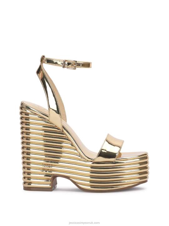 Charae Platform Wedge in GoldJessica Simpson 6JRJ9