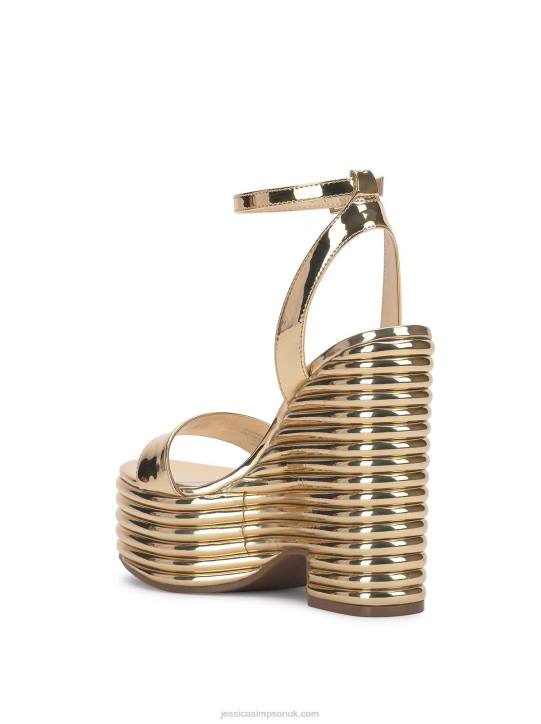 Charae Platform Wedge in GoldJessica Simpson 6JRJ9