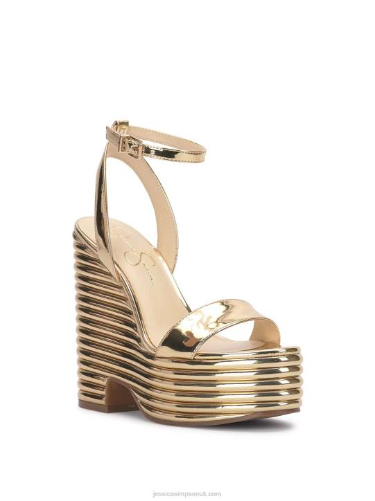 Charae Platform Wedge in GoldJessica Simpson 6JRJ9
