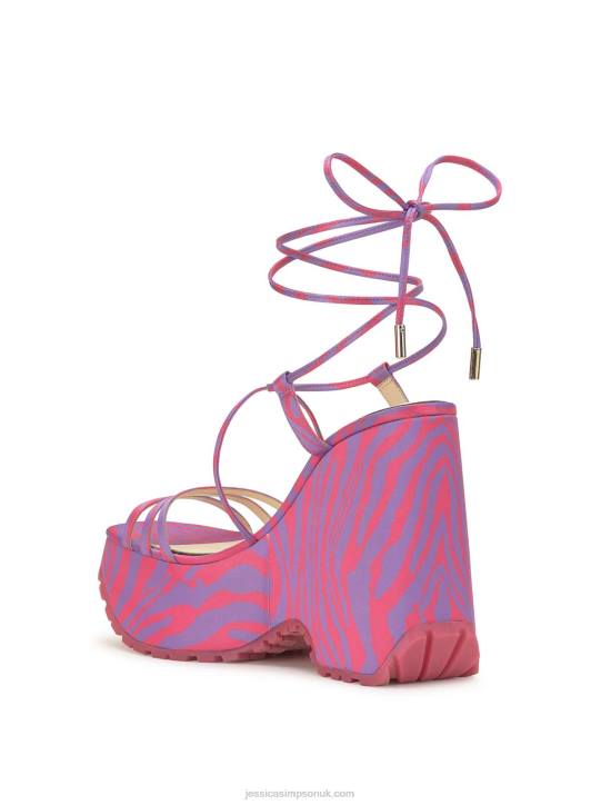 Damazy Platform Wedge in Pink ZebraJessica Simpson 6JRJ144