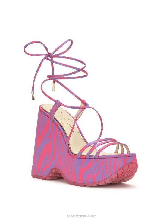 Damazy Platform Wedge in Pink ZebraJessica Simpson 6JRJ144