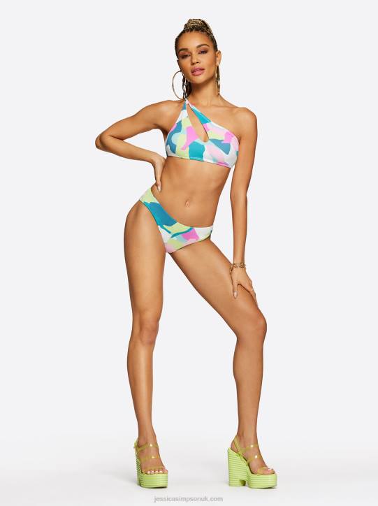 Peaks And Valley Cheeky Bottom in White MultiJessica Simpson 6JRJ821