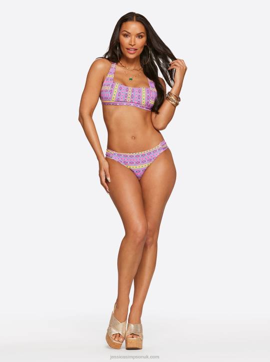 Shine Bright Side Shirred Hipster in Tulip MultiJessica Simpson 6JRJ819