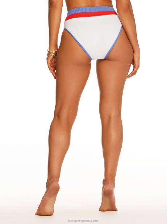 South Of The Border High Waisted Bottom in White PepperJessica Simpson 6JRJ426