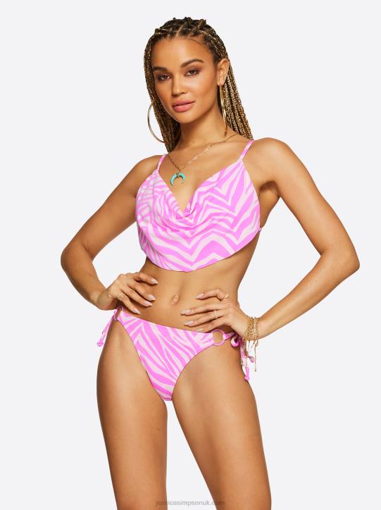 Eletric Zebra Cowl Neck Top in TulipJessica Simpson 6JRJ796