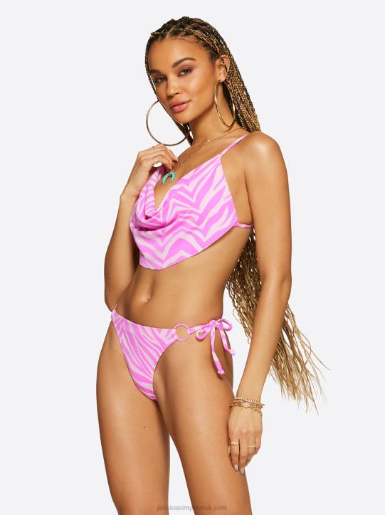 Eletric Zebra Cowl Neck Top in TulipJessica Simpson 6JRJ796