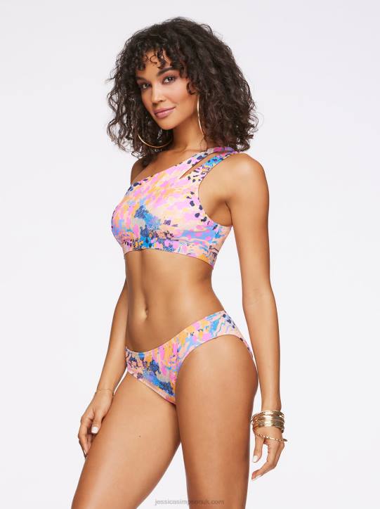 Fashionably Late One Shoulder Top in Lip Gloss LeopardJessica Simpson 6JRJ851