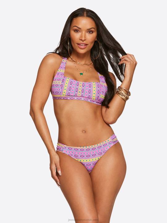 Shine Bright Thick Strap Retro Bra in Tulip MultiJessica Simpson 6JRJ818