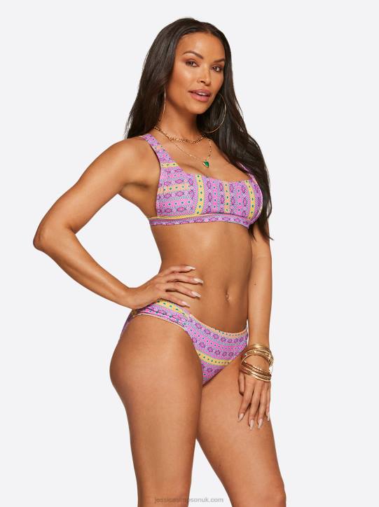 Shine Bright Thick Strap Retro Bra in Tulip MultiJessica Simpson 6JRJ818