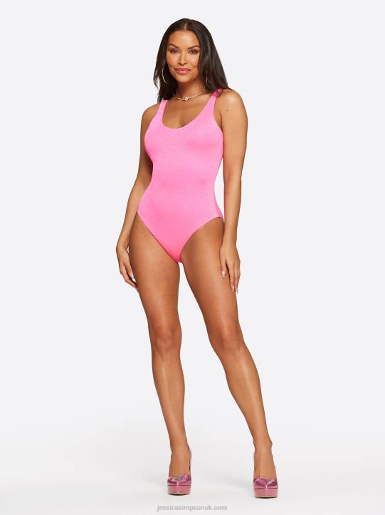 Glitter Bomb Singlet One Piece in Pop PinkJessica Simpson 6JRJ811