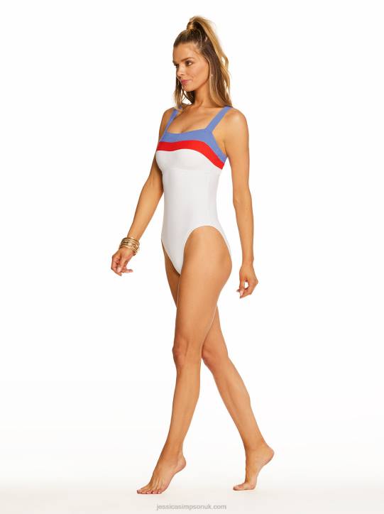 South Of The Border One Piece in White PepperJessica Simpson 6JRJ875