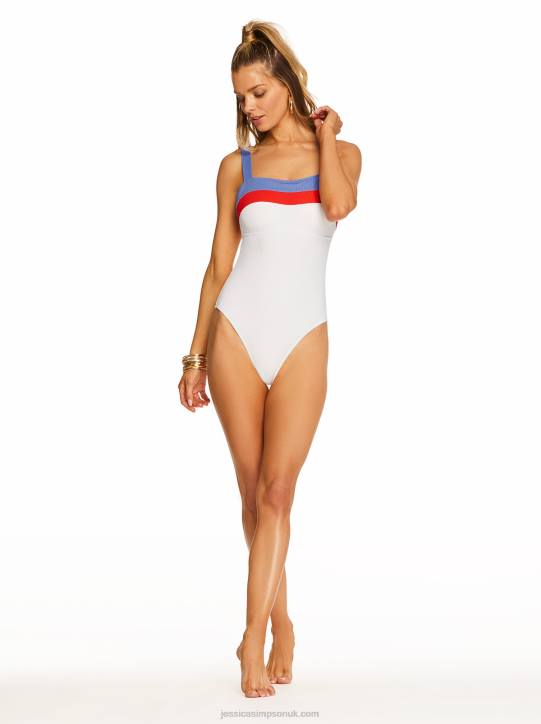 South Of The Border One Piece in White PepperJessica Simpson 6JRJ875